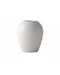 Lyngby Porcelæn Rhombe Vase 17 cm. Hvid (lille)
